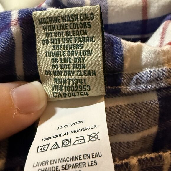 L.L. Bean Jacket Shacket Flannel Plaid Hoodie Sweater Relaxed Fit Women’s Size L - Picture 14 of 14